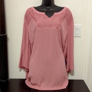 Catherines Beautiful Top Shirt Size 3X NWT
